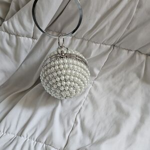 pearl ball evening clutch